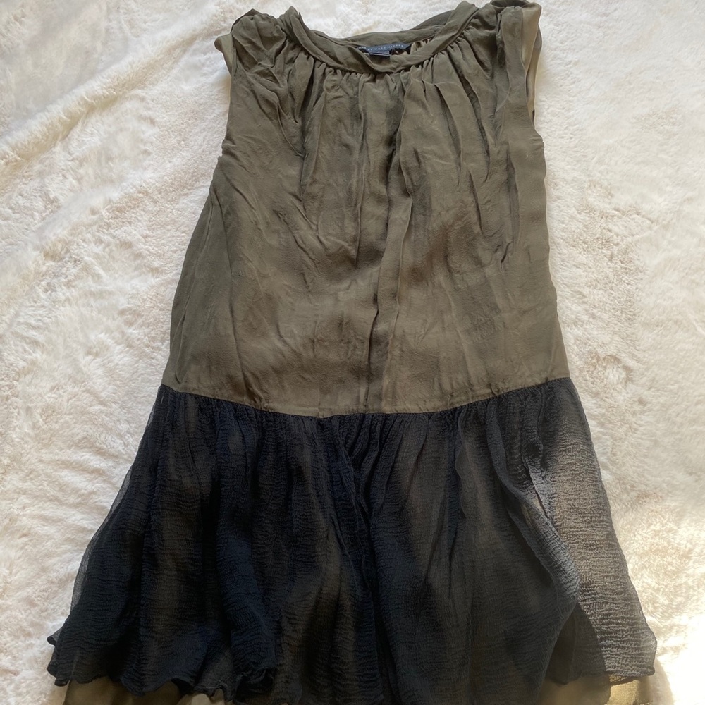 Marc Jacobs Olive Green Silk Dress Small